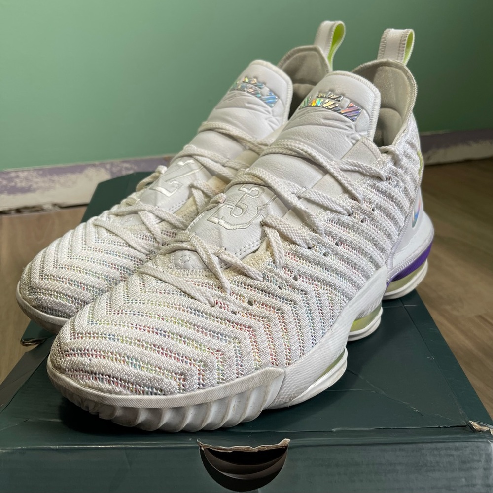 Nike LeBron 16 “Buzz Lightyear” Men's White Athletic Shoes